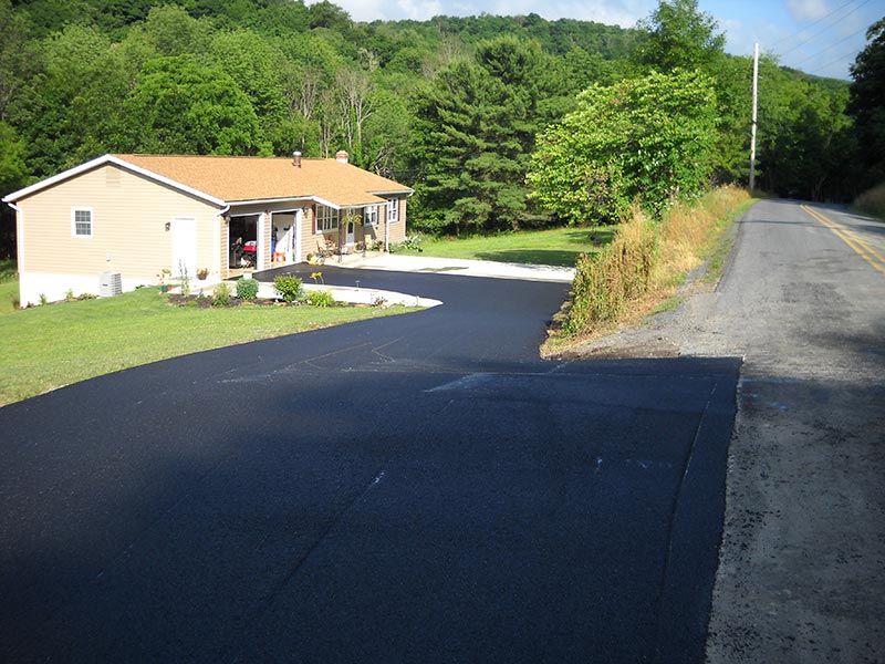 New asphalt driveway