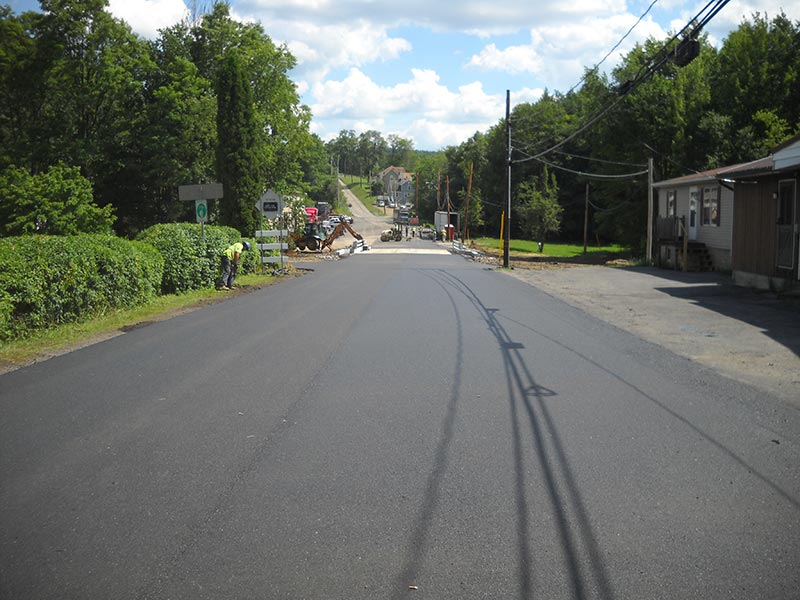 Newly paved road
